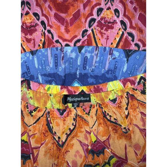 Mystique Aura Boho Hippie Rainbow Sequined Maxi Skirt Festival Medium Unique - Picture 4 of 5